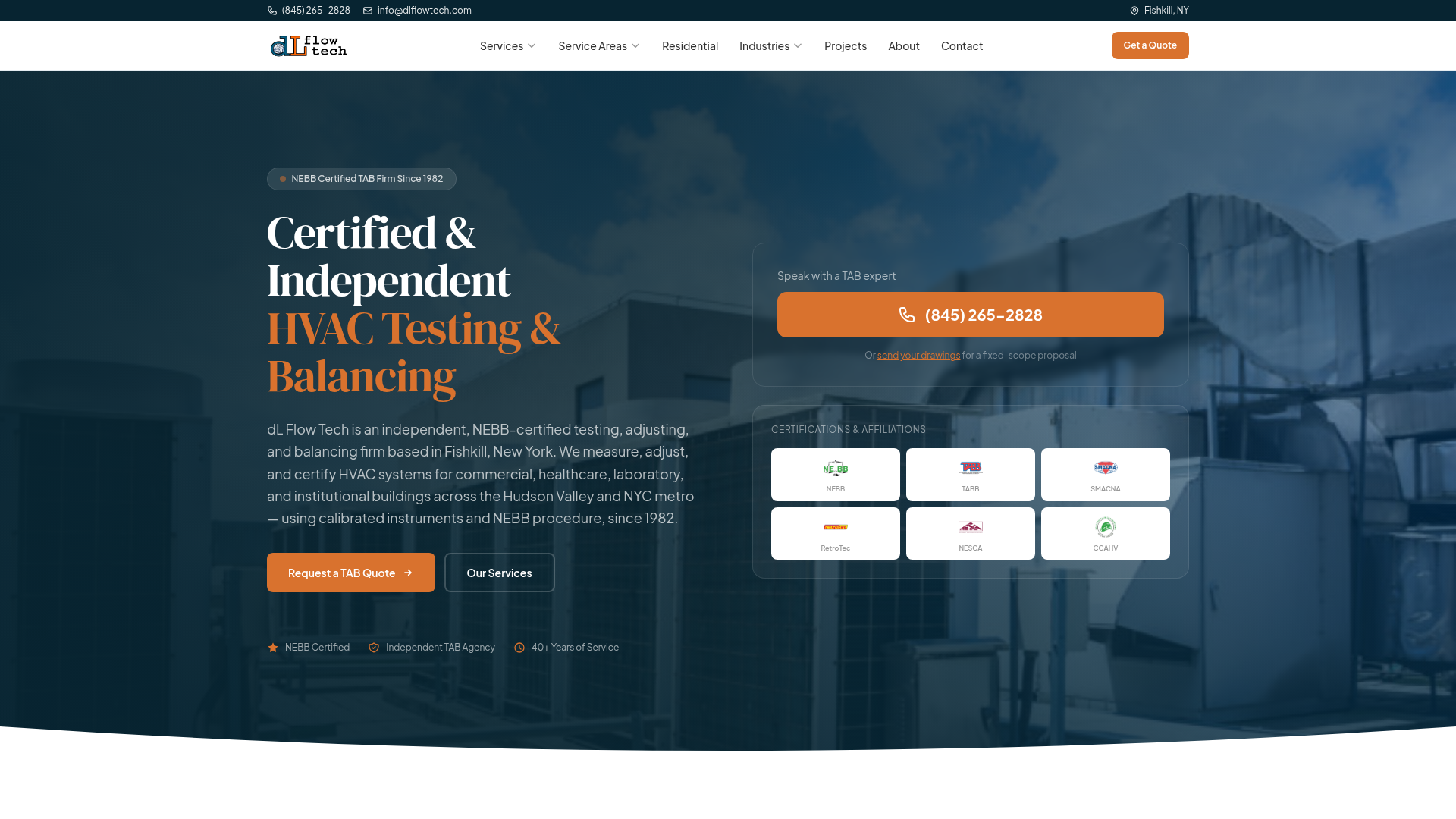dL Flow Tech — HVAC testing and balancing, Fishkill NY